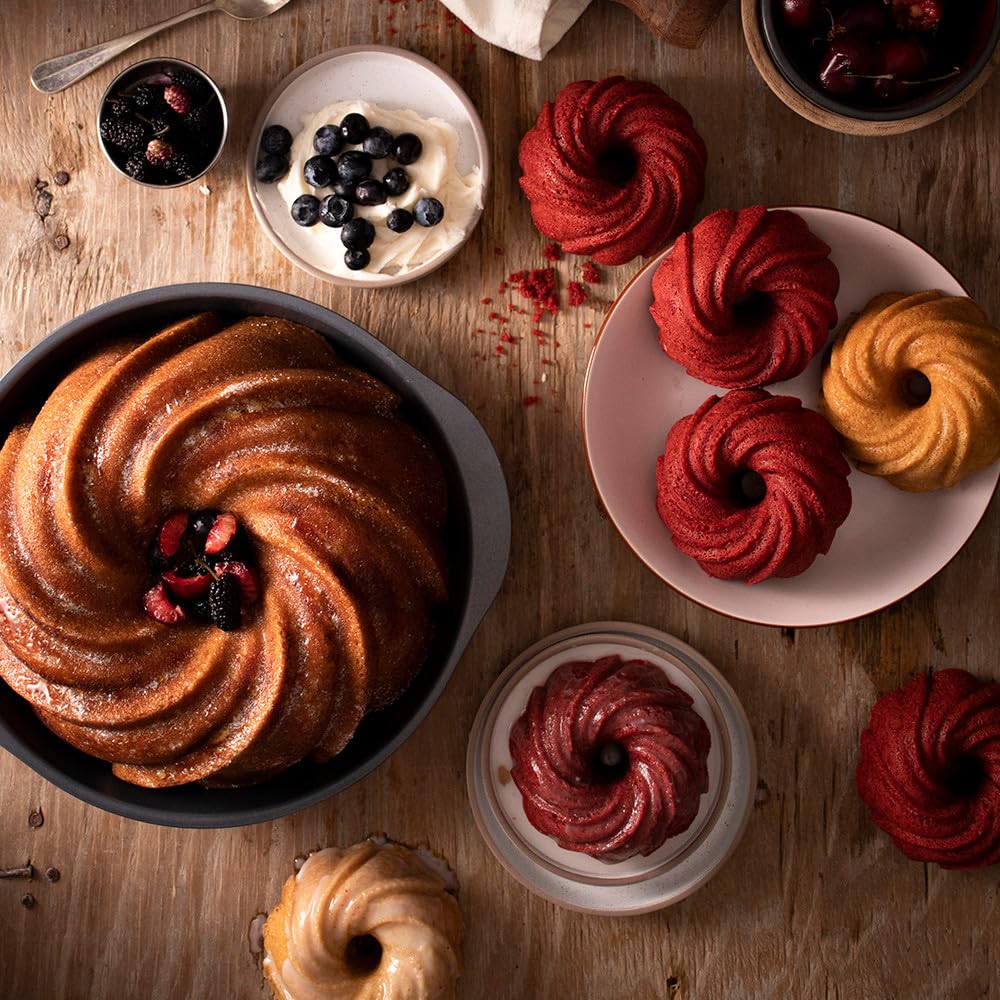 Nordic Ware interior nonstick surface close-up demonstrating quick-release benefit for cakes