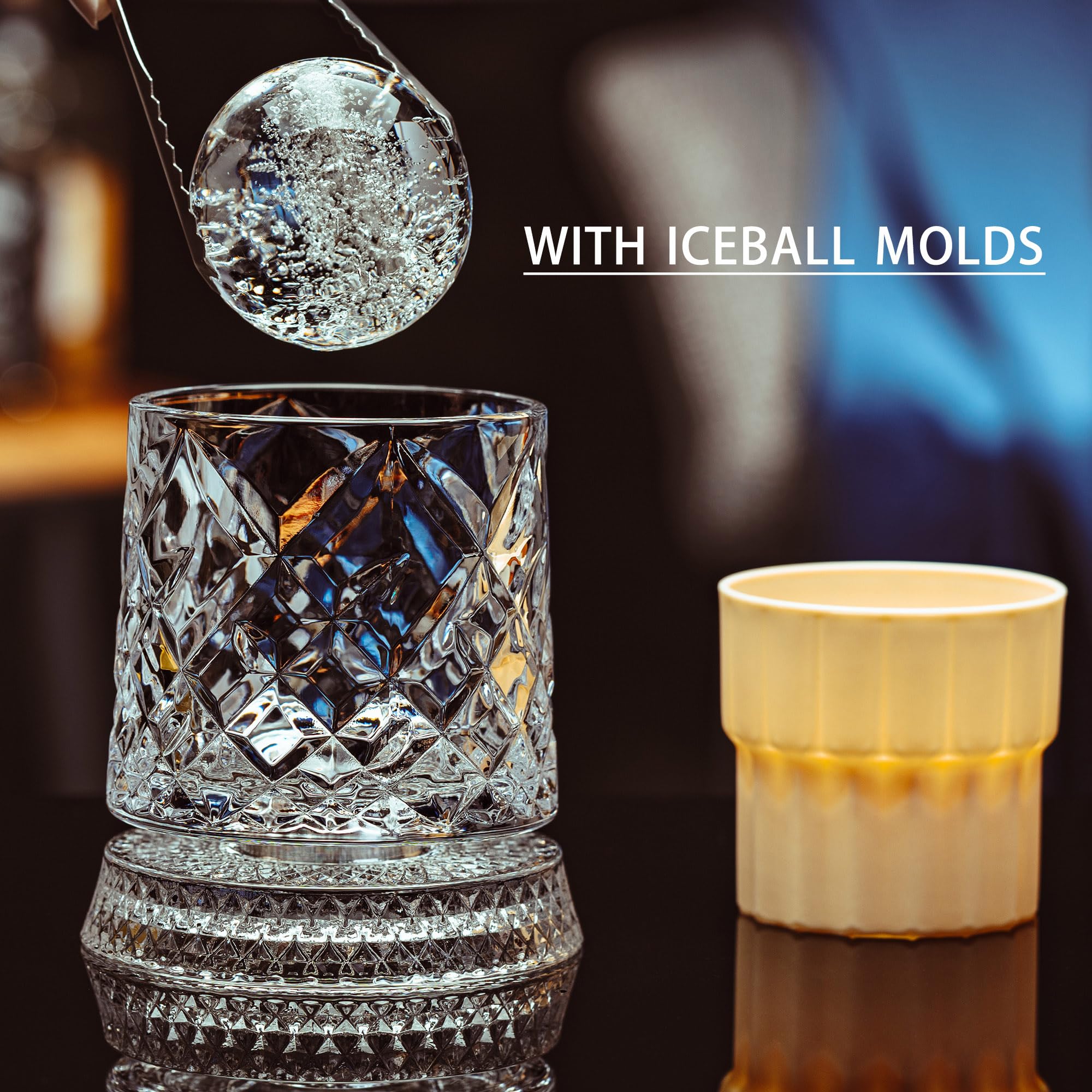 NORIMODA silicone ice ball molds demonstrating large slow-melt spheres