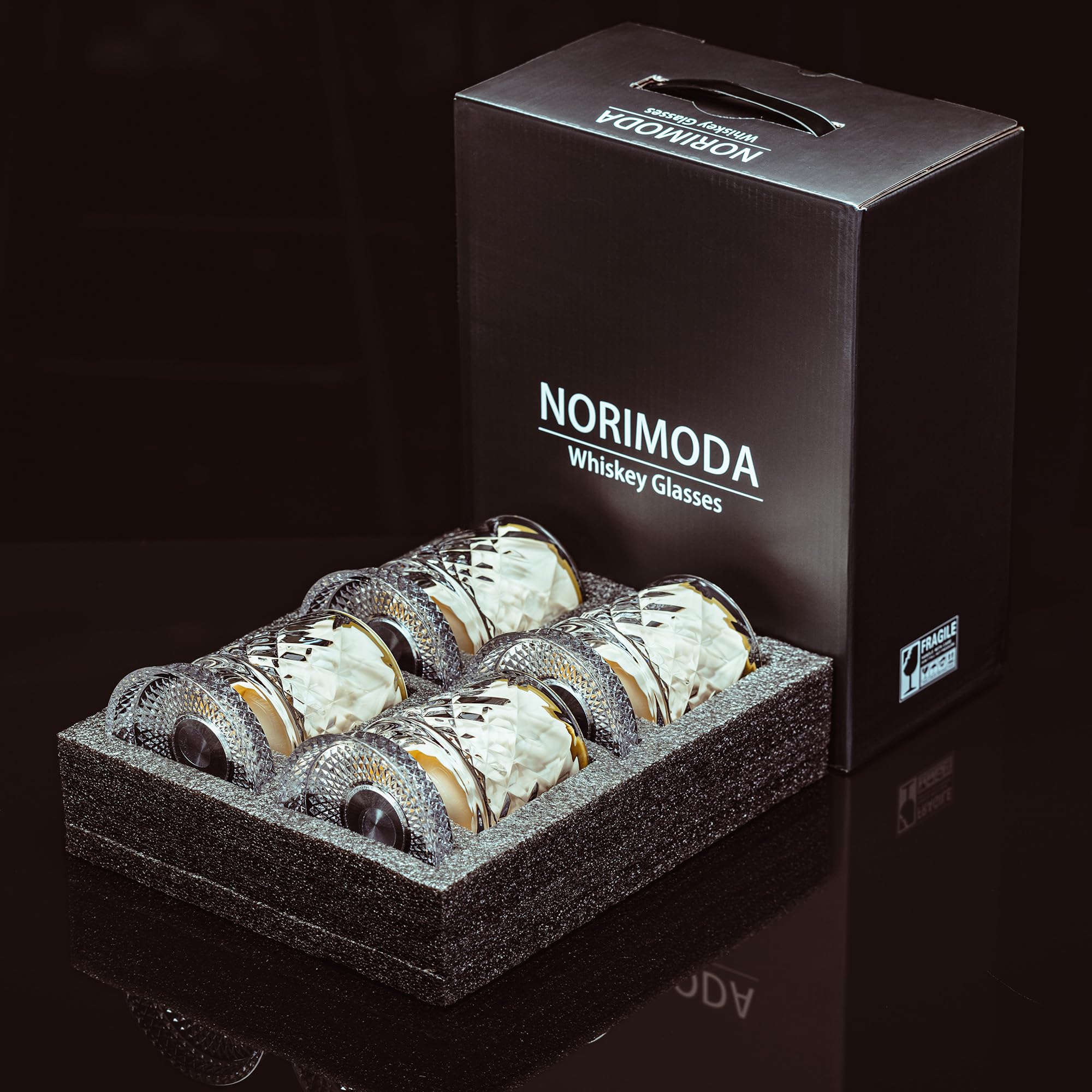 NORIMODA rotating base detail highlighting smooth spin and stable support