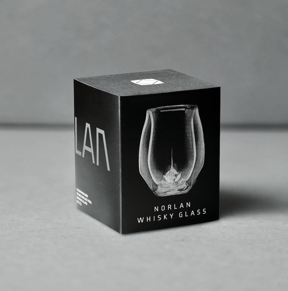 NORLAN glass in use during a tasting highlighting aroma concentration benefit