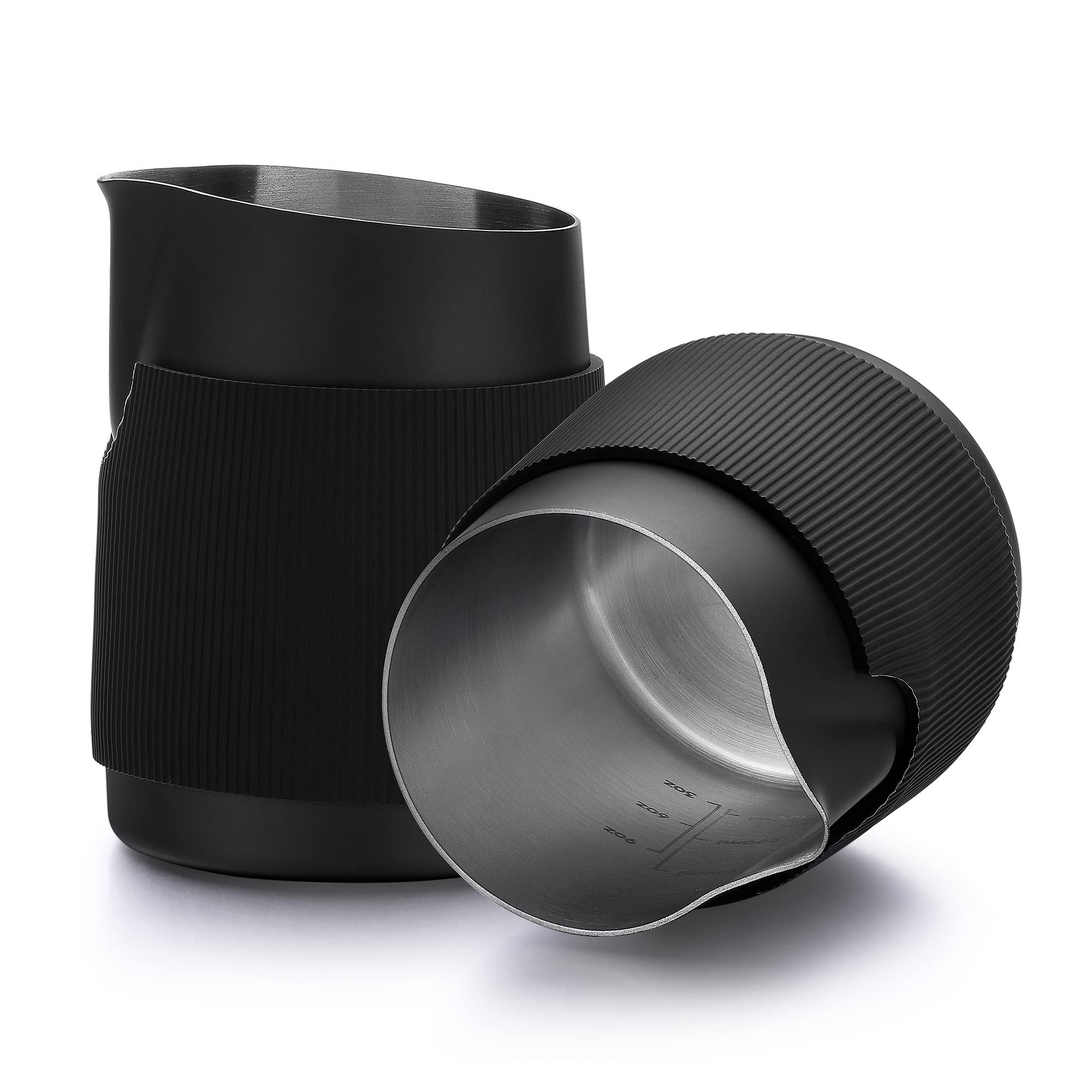 Normcore pitcher front view showing sleek black finish and balance benefit