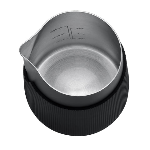 Normcore pitcher next to cup showing 450ml scale for portion planning