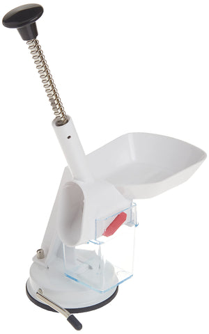Norpro front view showing full unit and automatic feed tray for fast pitting