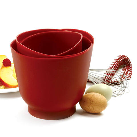 Norpro nested bowls stacked to save space and simplify cabinet storage