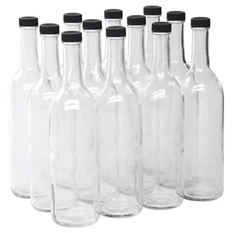 North Mountain Supply front view of clear Bordeaux bottles showcasing transparency and presentation