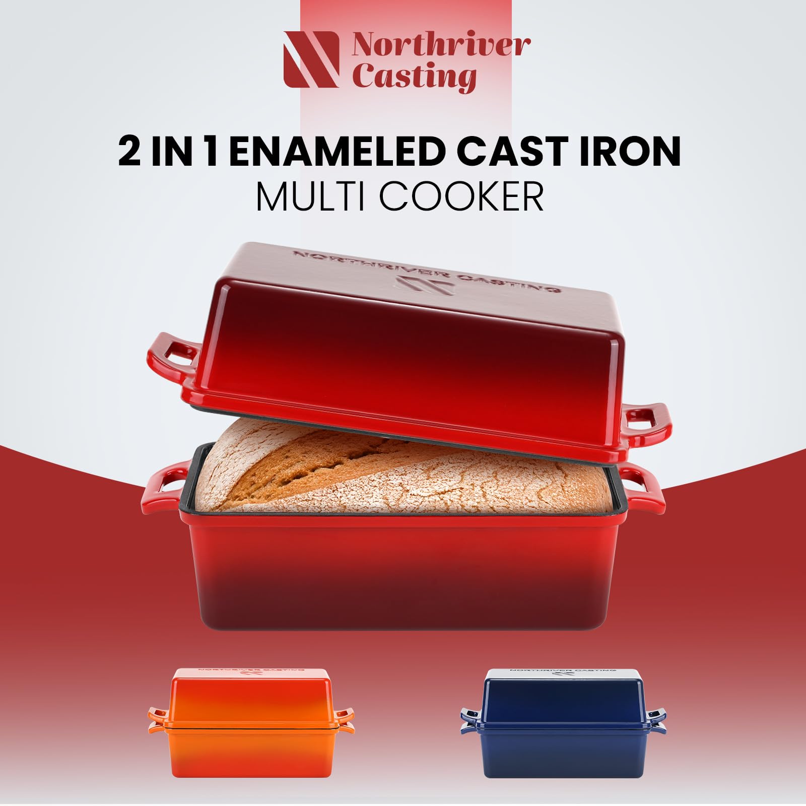 Northriver Casting freshly baked bread removed to show uniform browning benefit