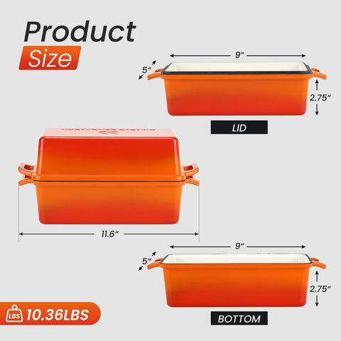 Northriver Casting loaf pan with lid in place demonstrating covered baking for crisp crust benefit