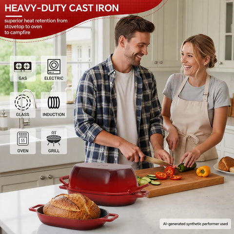 Northriver Casting size comparison on an oven rack illustrating fit and capacity benefit
