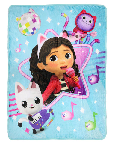 Northwest Gabby's Dollhouse front view showing concert artwork and characters for display