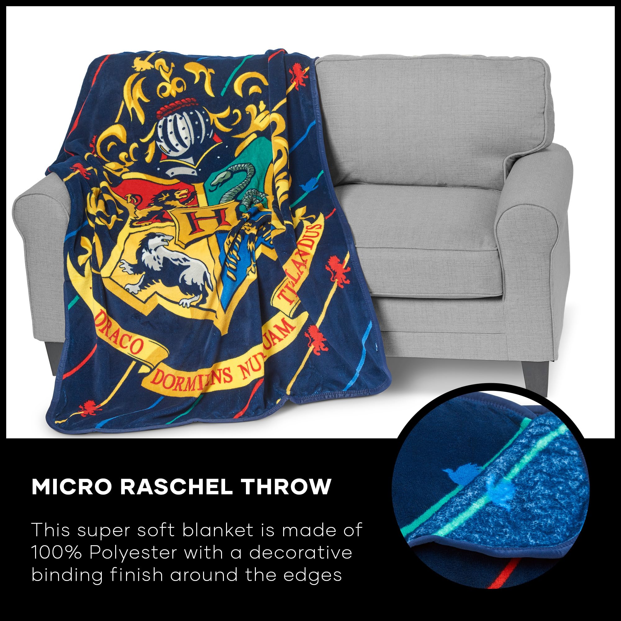 Northwest throw styled on bed adding fandom decor and room warmth