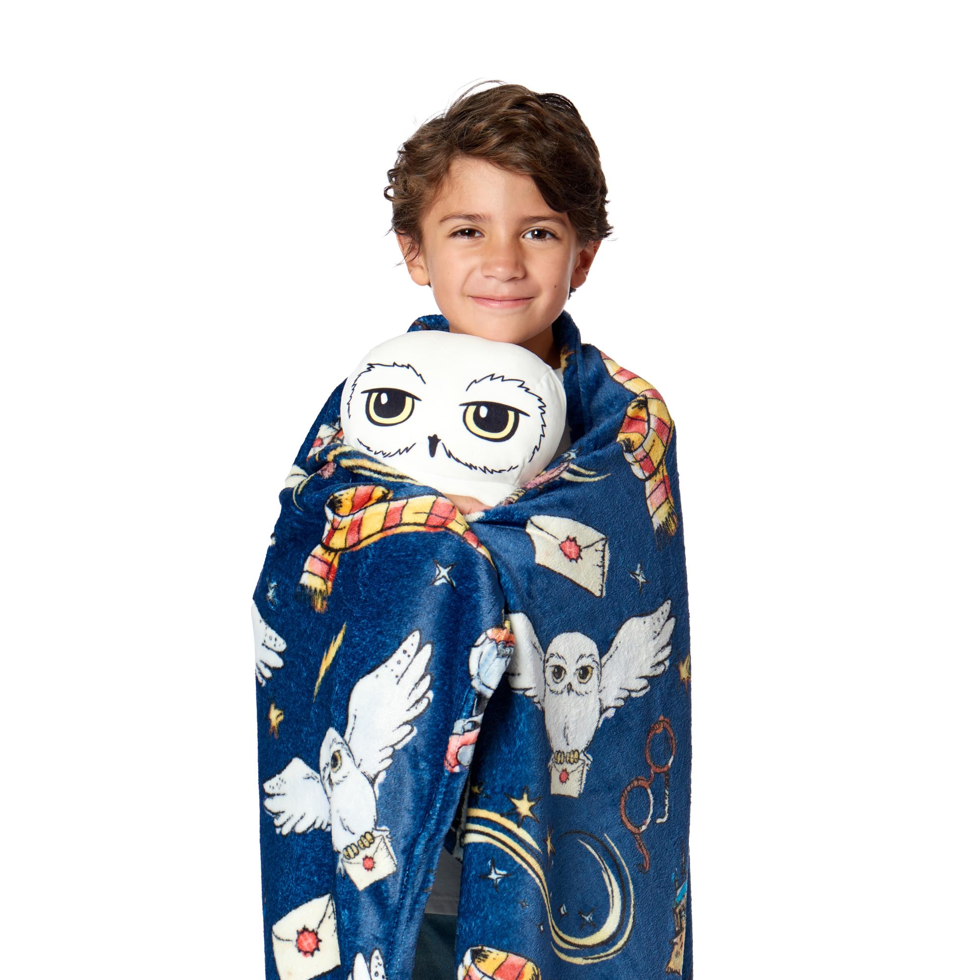 Northwest Hedwig hugger pillow close-up highlighting plush detail and squeezable softness