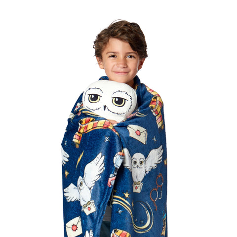 Northwest Hedwig hugger pillow close-up highlighting plush detail and squeezable softness