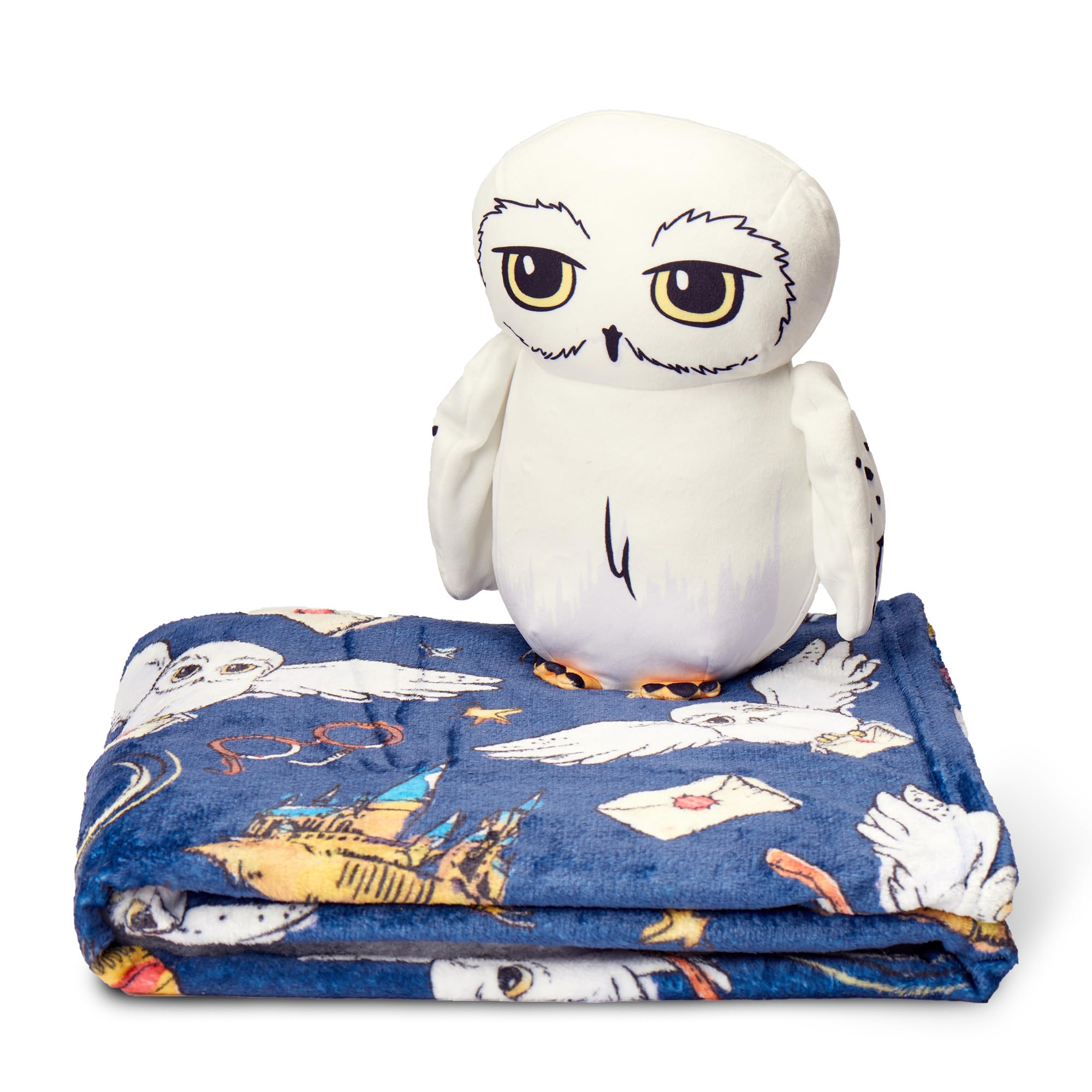 Northwest Hedwig throw front view showing design and cozy texture for fandom comfort