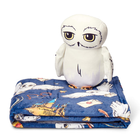 Northwest Hedwig throw front view showing design and cozy texture for fandom comfort