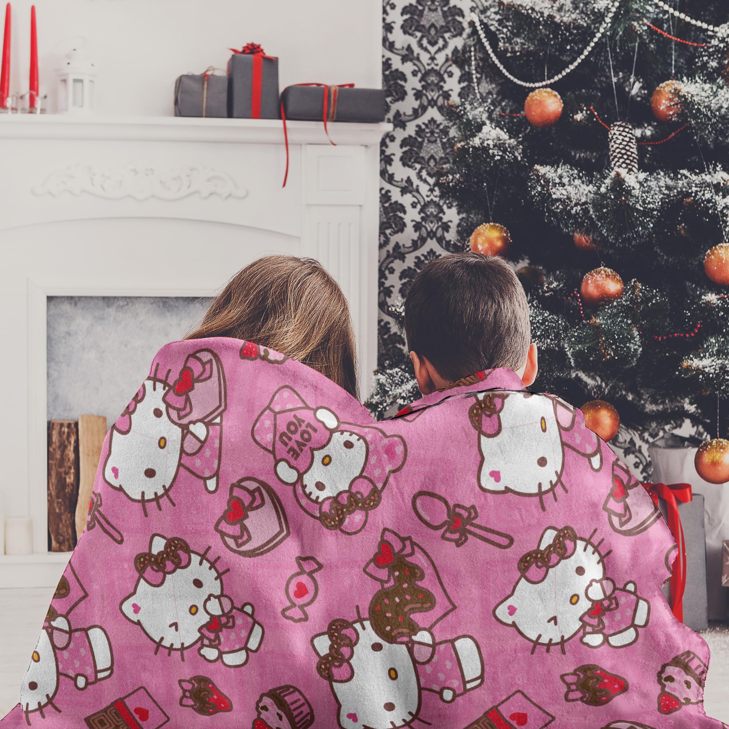 Northwest Hello Kitty close-up texture showing silk-touch softness and plush comfort