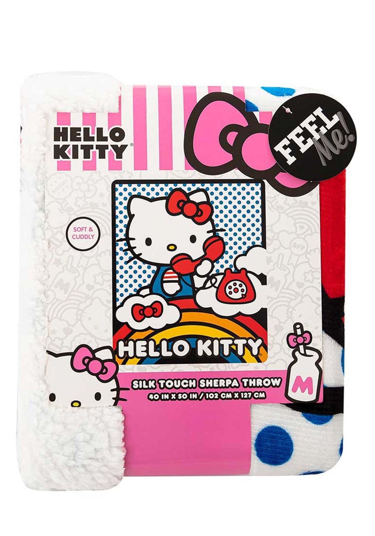 Northwest Hello Kitty front view showing On The Phone design and vibrant print for decor