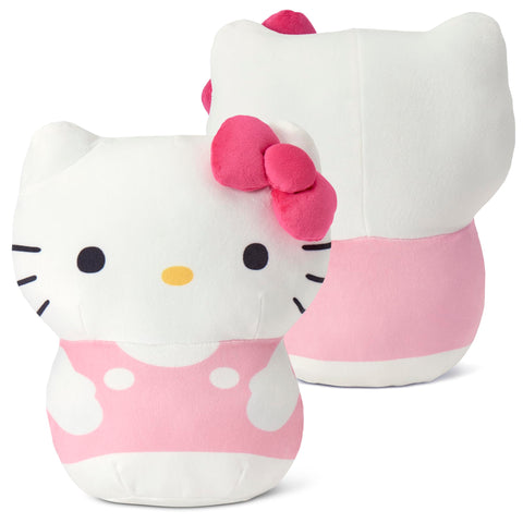 Northwest Hello Kitty hugger front view showing plush shape and cuddle-ready softness