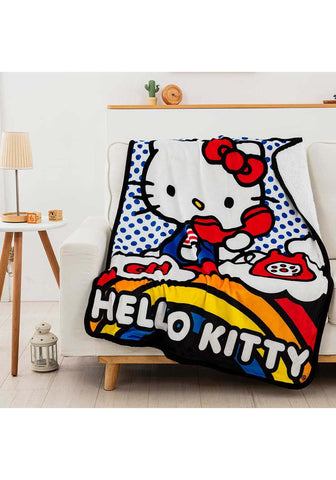 Northwest Hello Kitty Sherpa reverse close-up showing plush texture for extra warmth