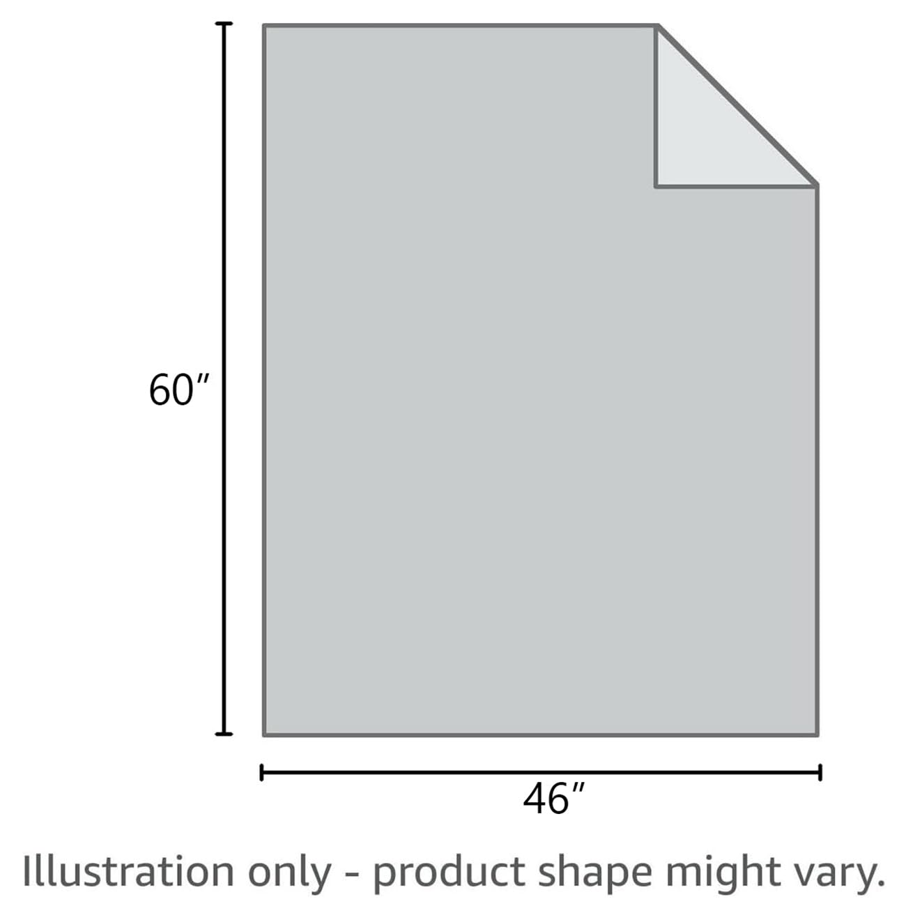 Northwest Iron Man throw next to ruler showing 46 by 60 inches for size clarity