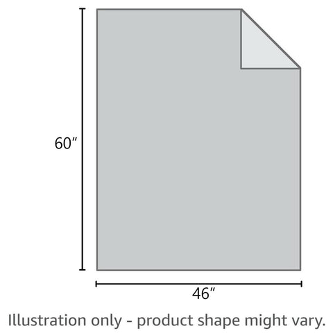 Northwest Iron Man throw next to ruler showing 46 by 60 inches for size clarity