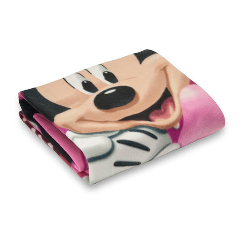 Northwest Minnie Mouse blanket corner with fringes showing durable decorative edge