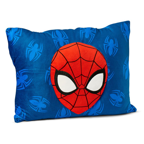 Northwest Spider-Man blanket folded to show size and travel-ready convenience