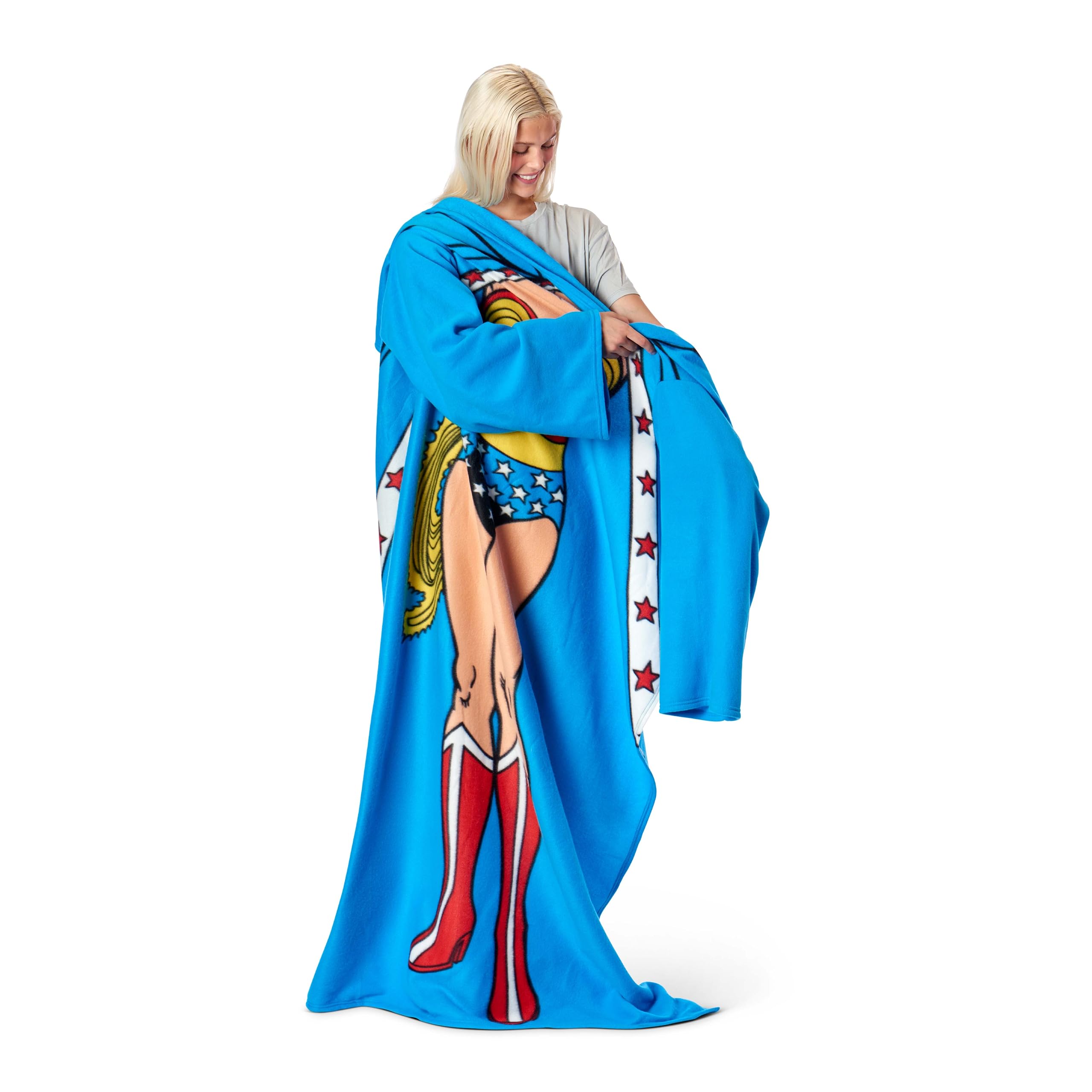 Northwest Wonder Woman sleeve detail showing arm mobility and secure fit