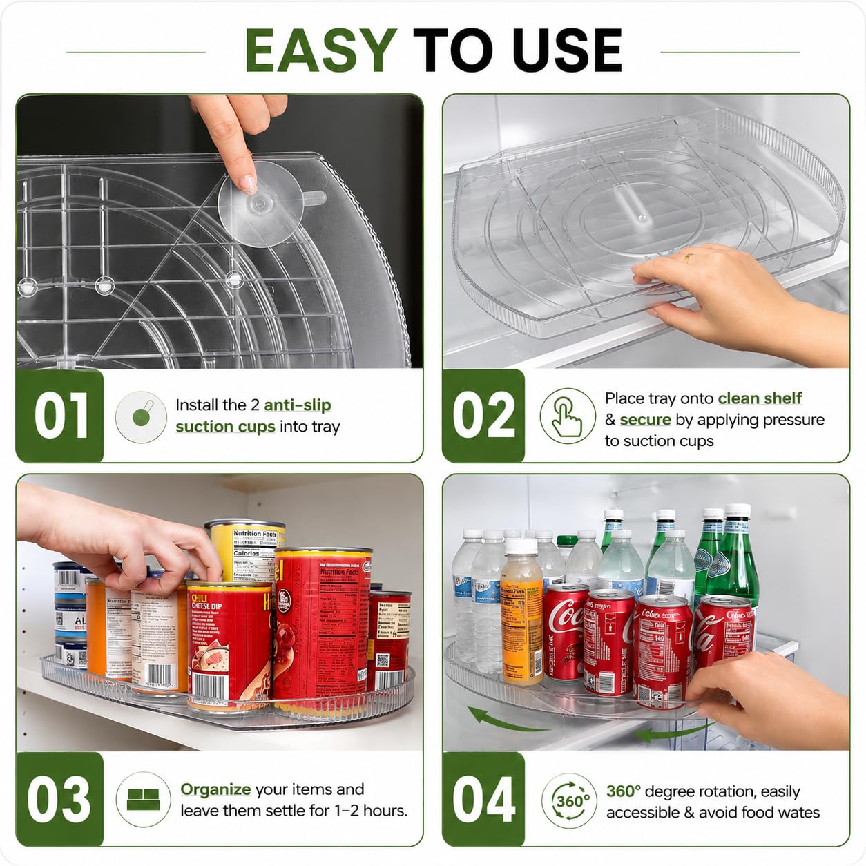 NOSTALGIQ organized kitchen shelf with tray showing tidy storage and faster meal prep