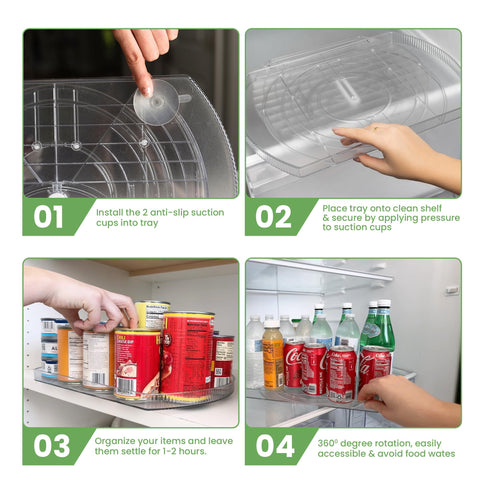 NOSTALGIQ size comparison on fridge shelf illustrating compact space-saving benefit