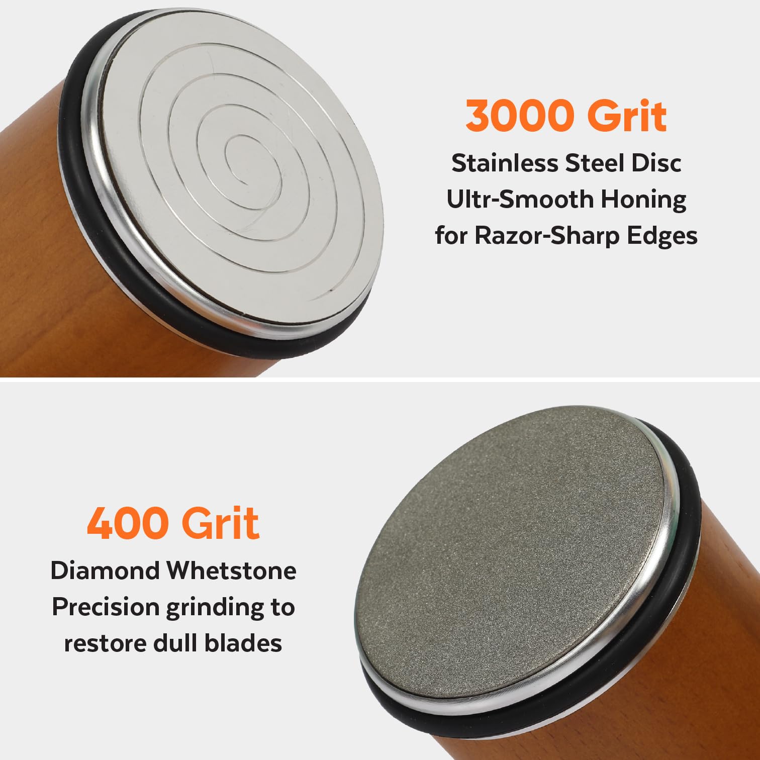 Noumii 400 grit diamond wheel close-up revealing aggressive abrasive for restoration
