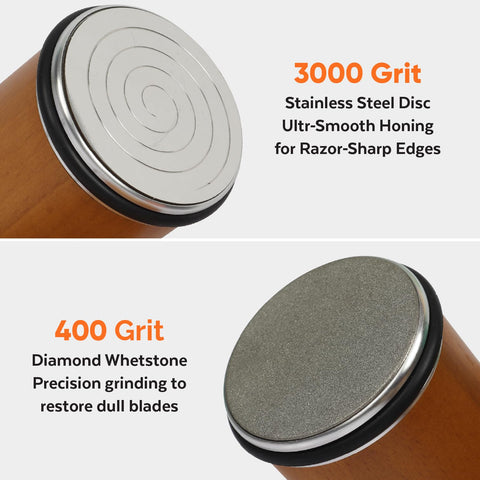 Noumii 400 grit diamond wheel close-up revealing aggressive abrasive for restoration