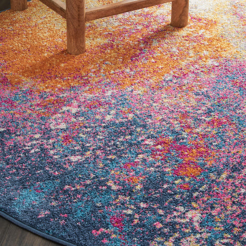 Nourison Passion pattern focus showing overdye patina and rich layered color depth