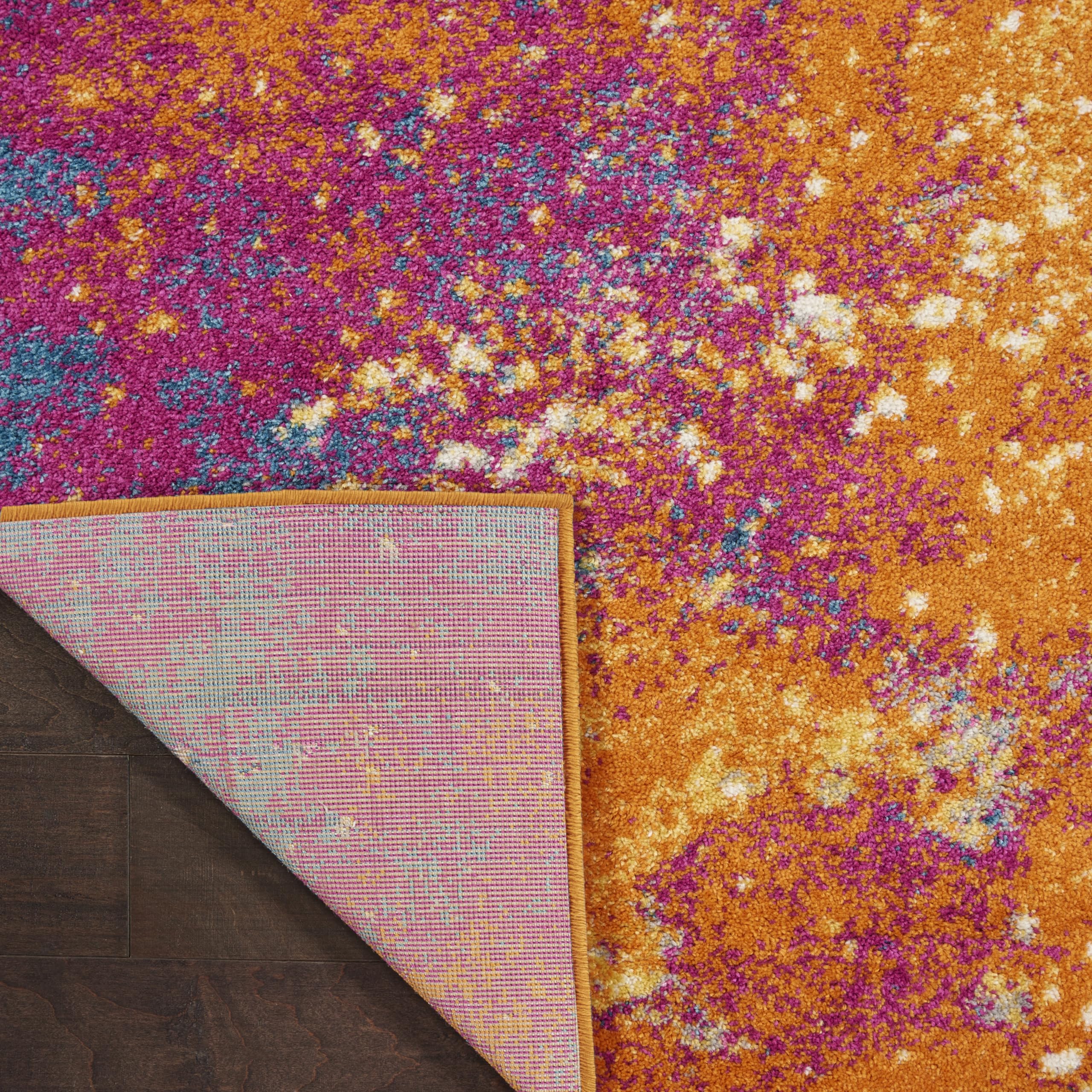 Nourison Passion Sunburst folded to show flexibility and transport-friendly weight