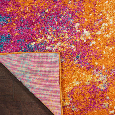 Nourison Passion Sunburst folded to show flexibility and transport-friendly weight