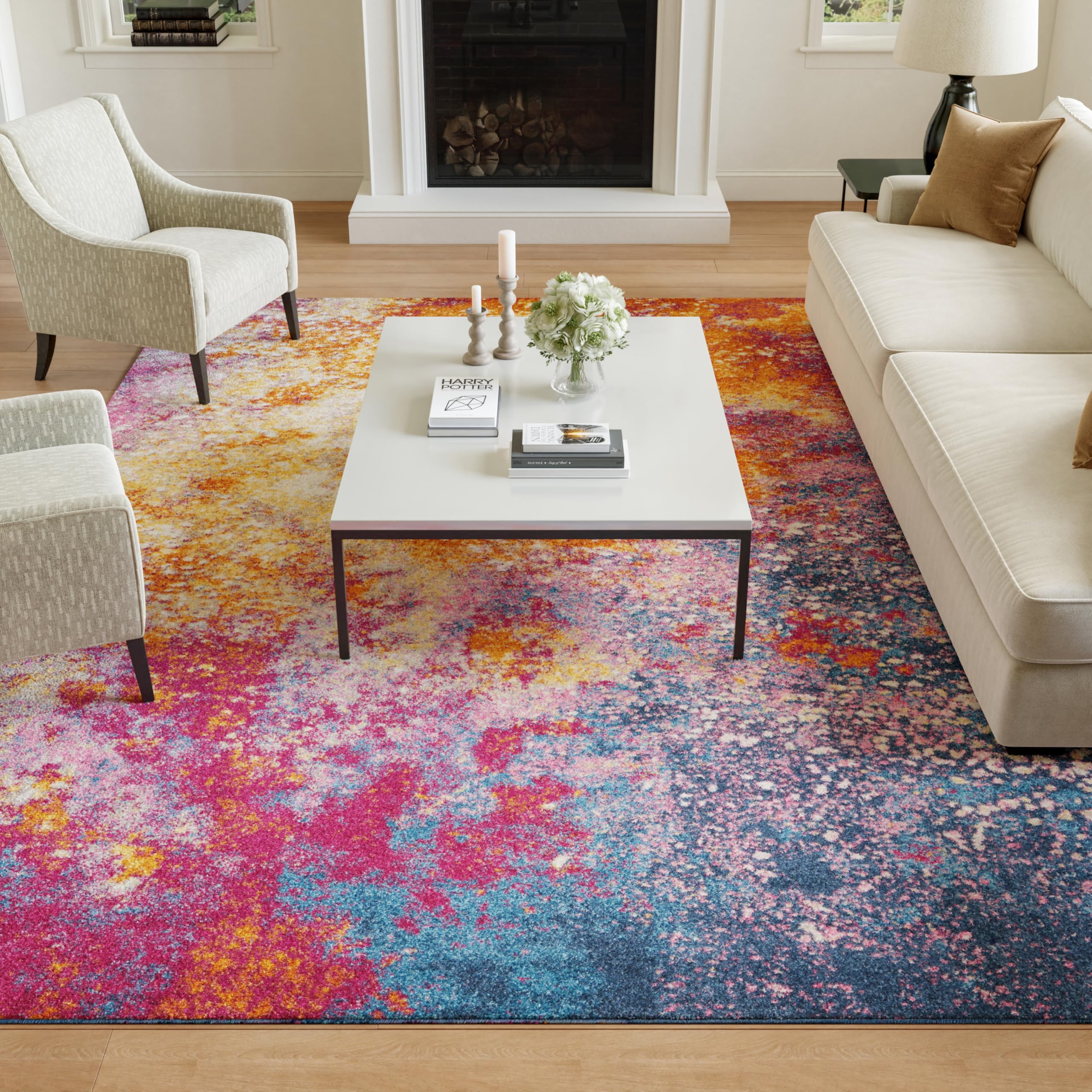 Nourison Passion detailed shot of overdye texture highlighting vibrant color depth