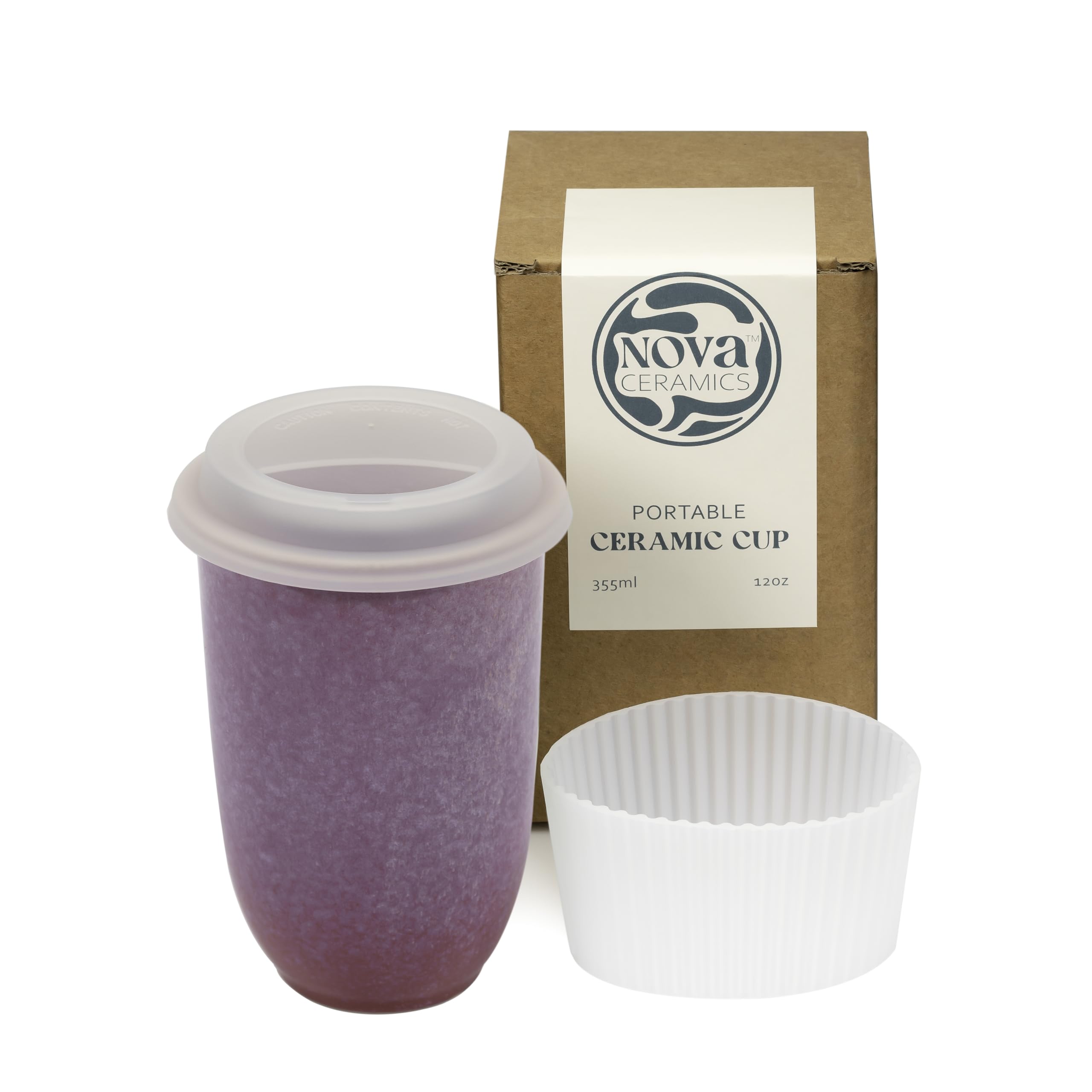 NOVA CERAMICS front view showing Astral Bloom mug and pure ceramic taste