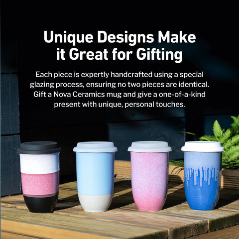 NOVA CERAMICS lid and base detail displaying dishwasher safe construction