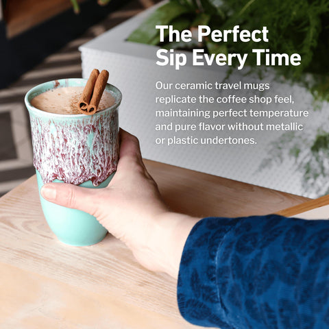 NOVA CERAMICS held in hand to show real-world 16oz scale and comfort