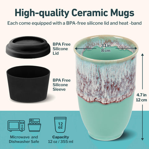 NOVA CERAMICS Nebula in car cup holder demonstrating secure fit and travel convenience