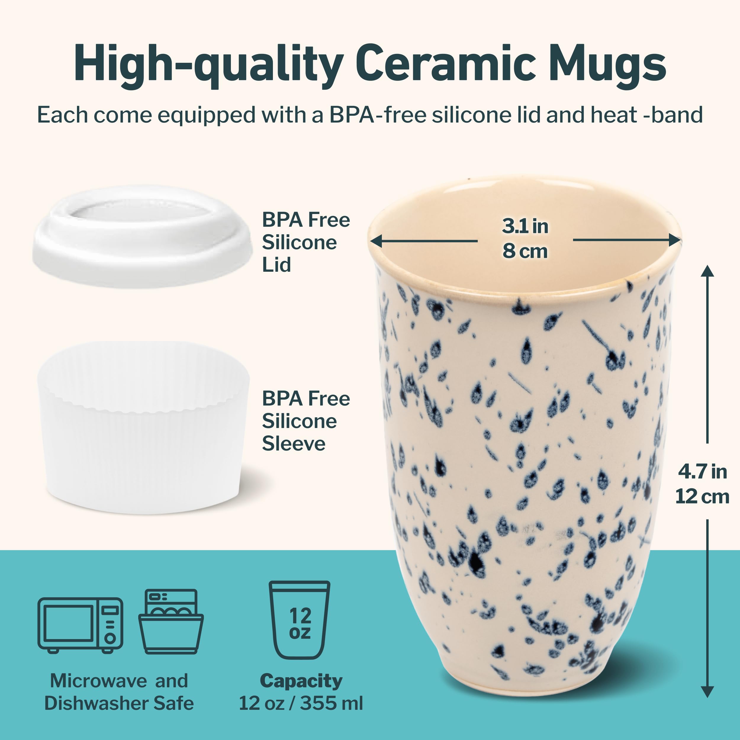 NOVA CERAMICS Orchid in car cup holder showing travel-ready fit and spill convenience