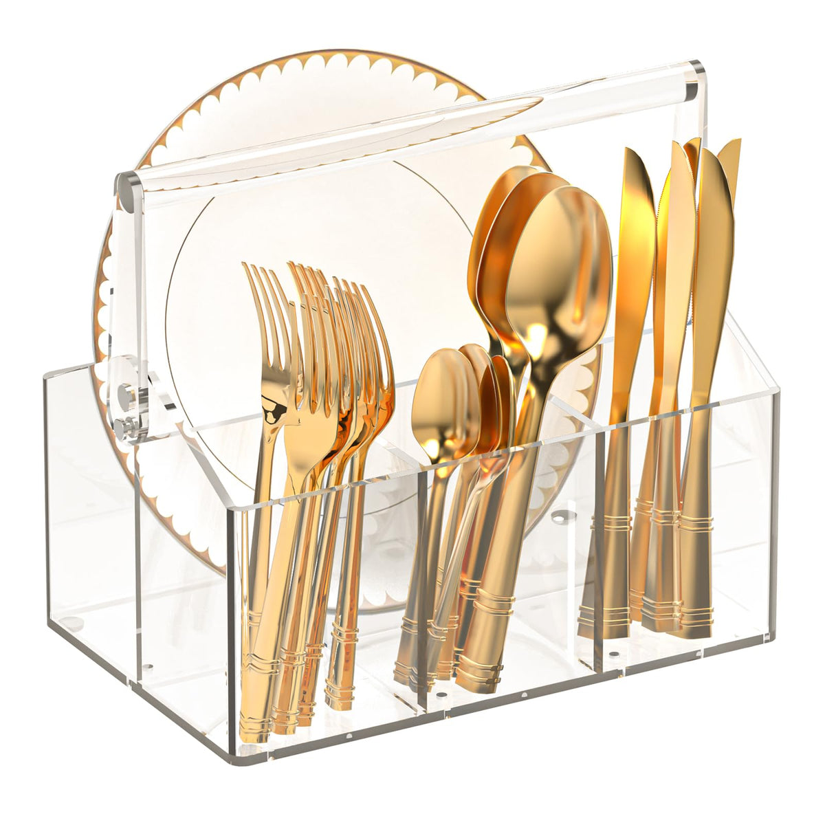 Novacrylion front view showing neat cutlery access and stylish presentation