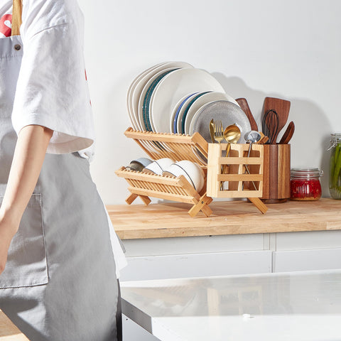 NOVAYEAH top tier with plates showing organized vertical plate storage benefit
