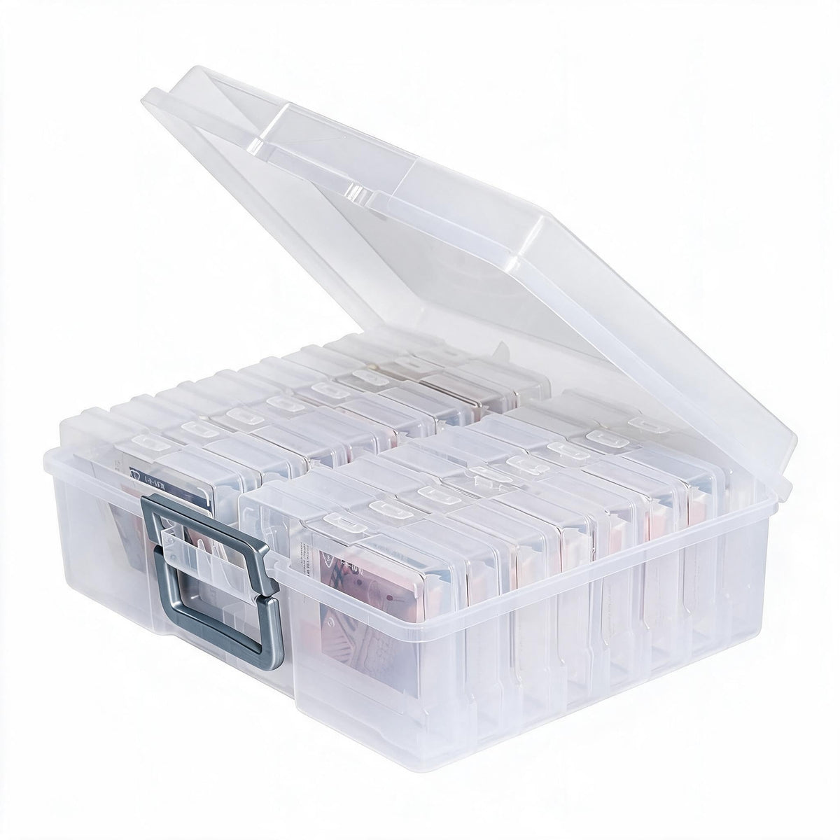 novelinks outer case front view showing organized storage and easy carry benefit