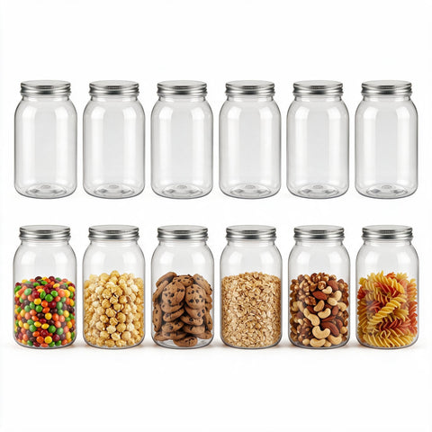 novelinks front packaging showing 12 jars and lids for easy storage