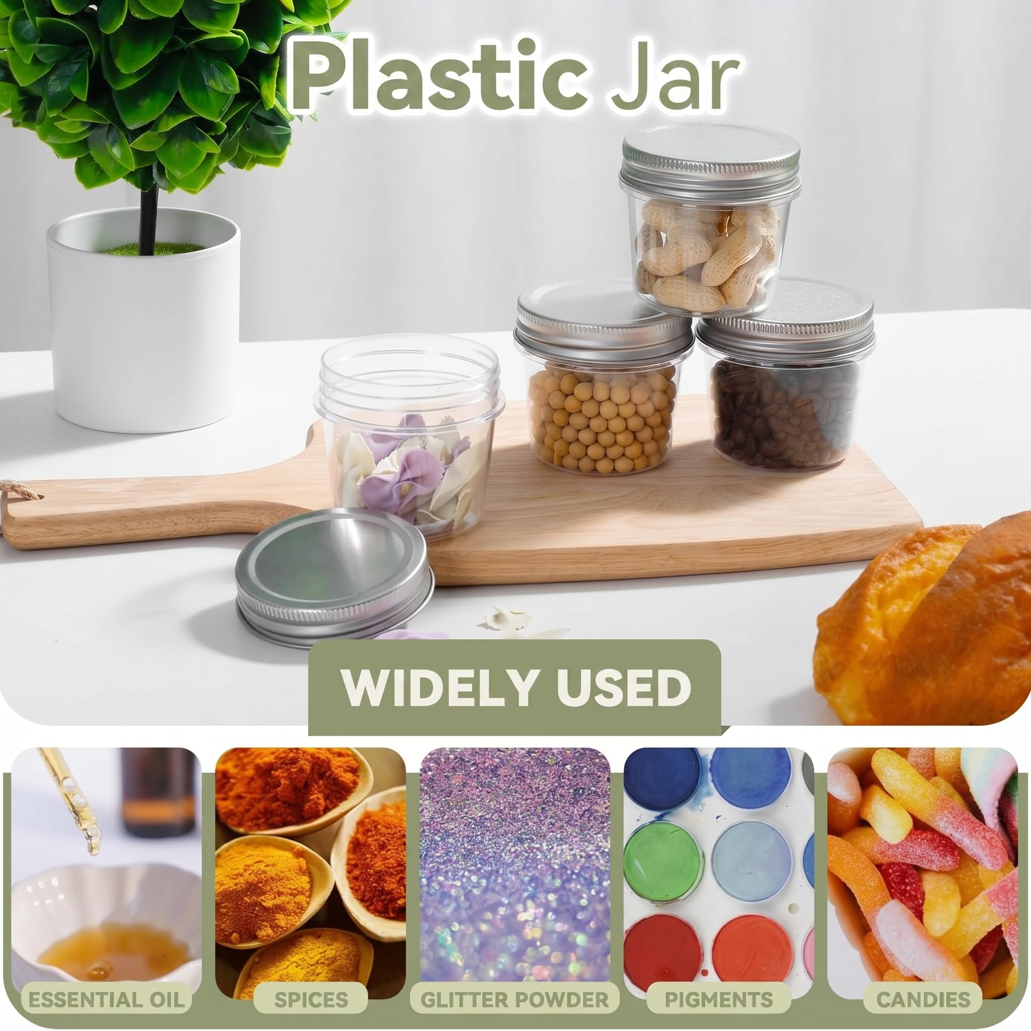 novelinks jar held in hand to show 4 oz scale and portable convenience