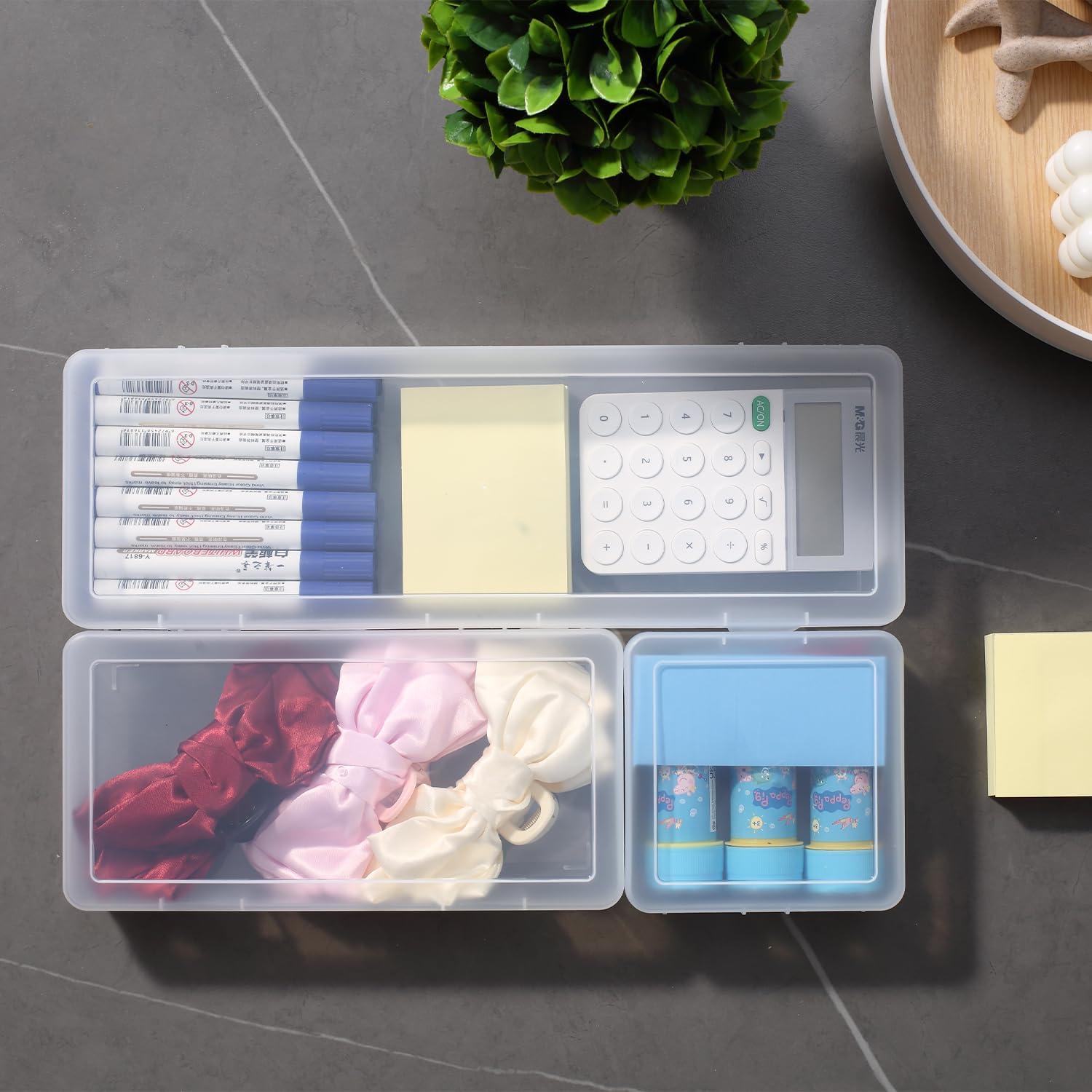 novelinks container on craft table organizing findings for efficient workflow