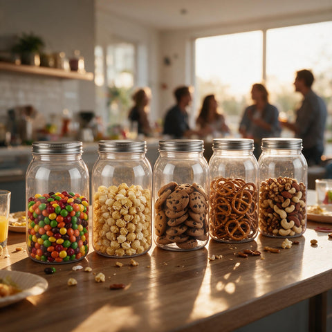novelinks jars on pantry shelf demonstrating organized storage benefit