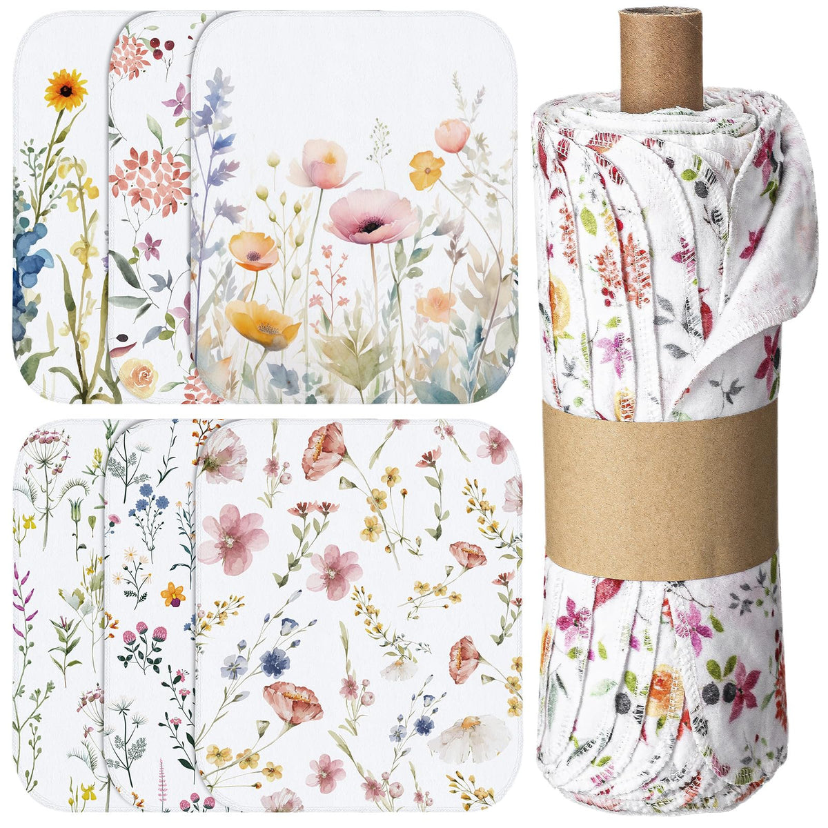Noveread front packaging showing 36 wildflower cotton towels and quantity benefit