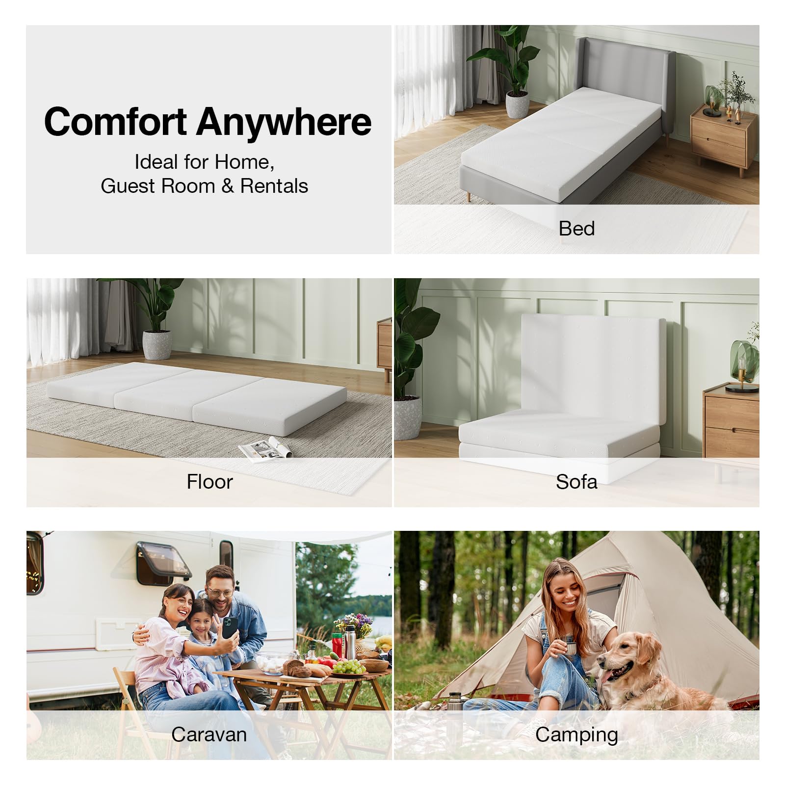 Novilla underside non-slip fabric detail keeping mattress secure on floors