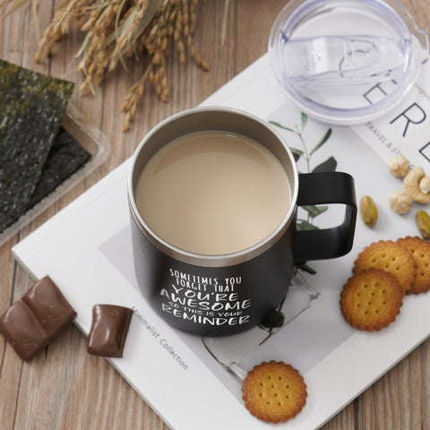 NOWWISH mug being poured into showing insulation and beverage enjoyment